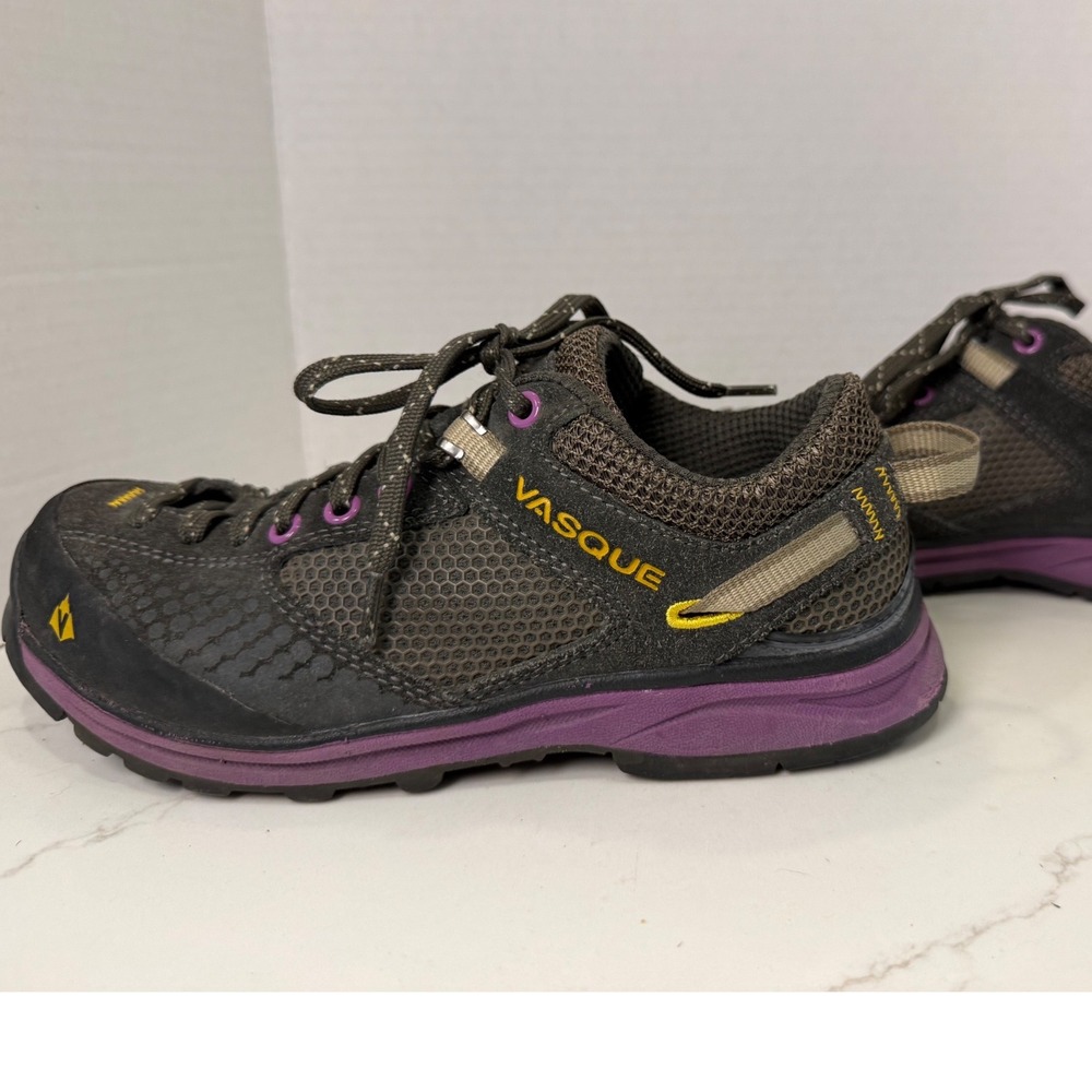 Vasque Grand Traverse Womens 6M Grey Purple Hiking Approach Shoes 7321 M Vibram